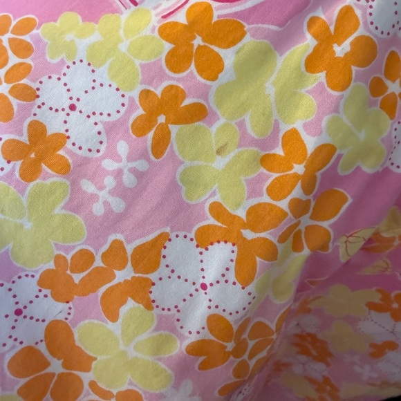 Lilly Pulitzer Fireflies Pink and Orange Floral Sleeveless Dress Kids 10 - Picture 9 of 9